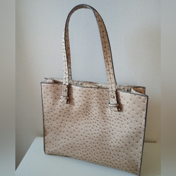👜 Merona | Women's Shoulder Bag / Tote Bag | Vegan Leather | Beige - Picture 3 of 11